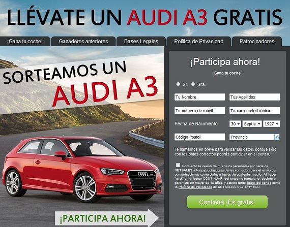 Sorteos automóviles