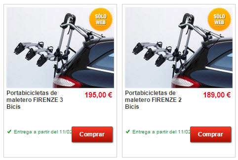 portabicis coche precios