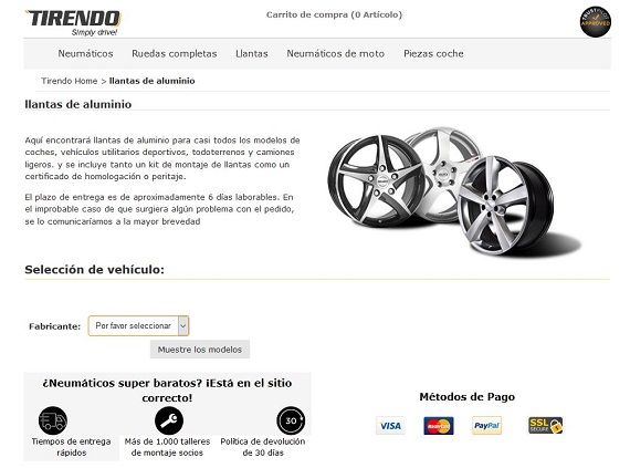 tirendo llantas de aluminio