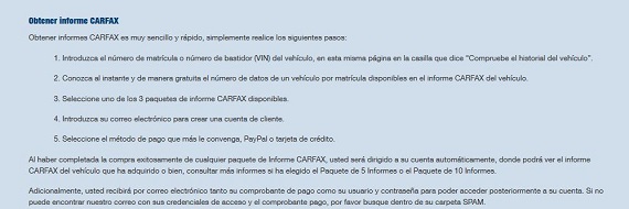 carfax cuanto tarda