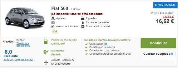 rentalcars coberturas